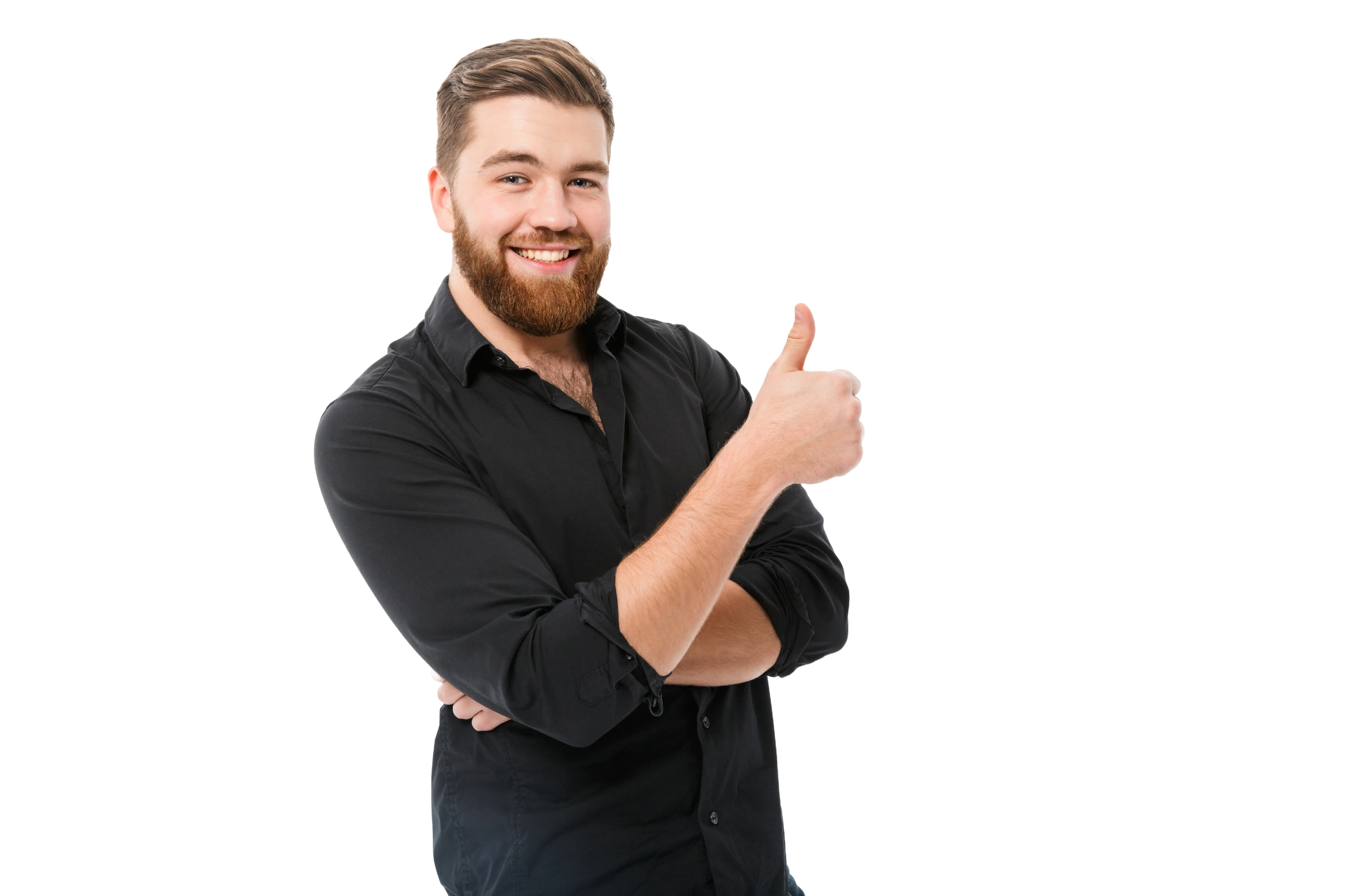 Imagen de un cliente feliz